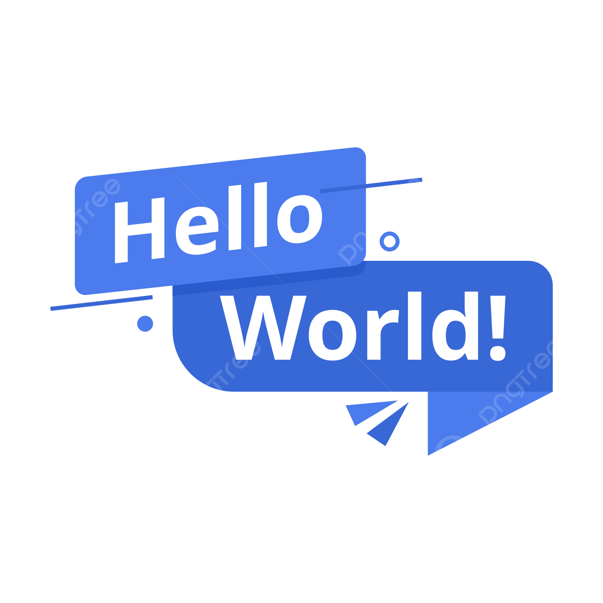 pngtree hello world label vector png image 13173464