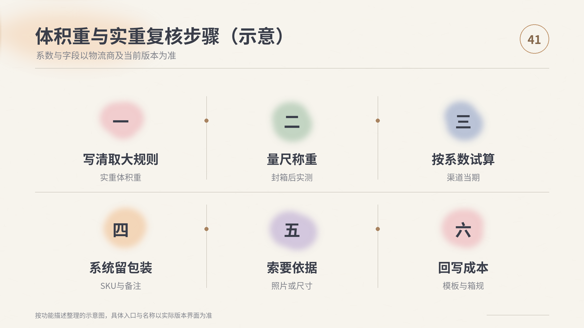 HelloWorld跨境电商助手核对体积重与实重的复核步骤示意
