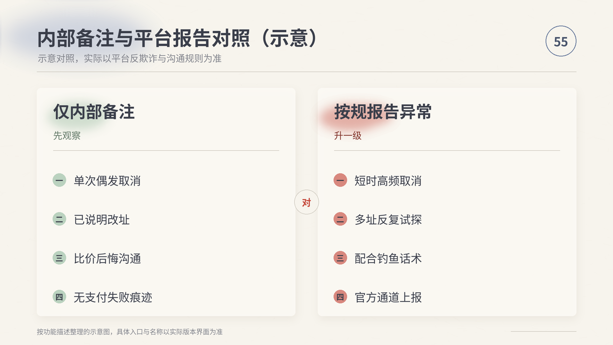 HelloWorld跨境电商助手内部备注与平台报告对照示意