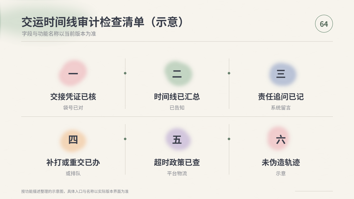 HelloWorld跨境电商助手交运时间线审计检查清单示意