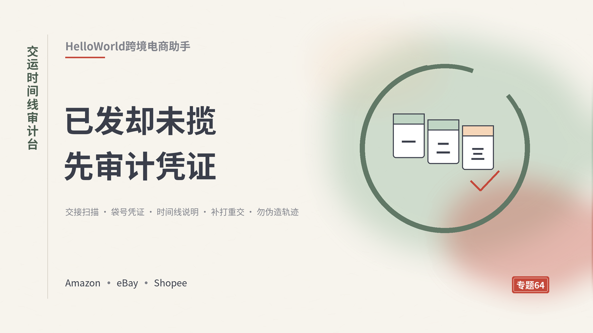 HelloWorld跨境电商助手交运时间线审计台封面示意