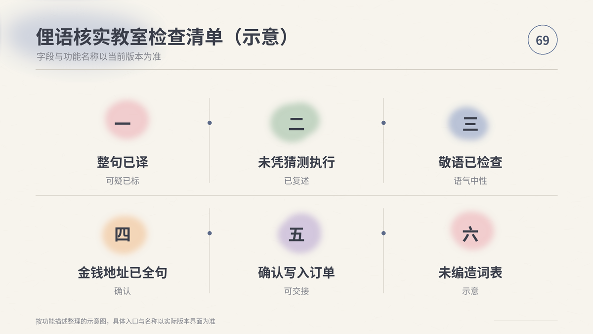 HelloWorld跨境电商助手东南亚俚语回复检查清单示意