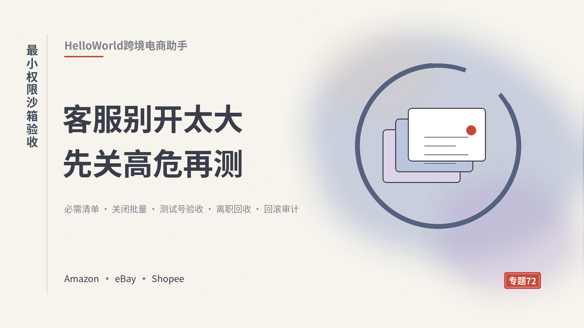 HelloWorld跨境电商助手最小权限沙箱验收封面示意