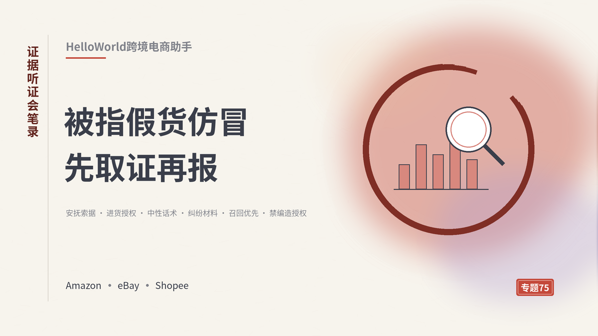 HelloWorld跨境电商助手证据听证会笔录封面示意