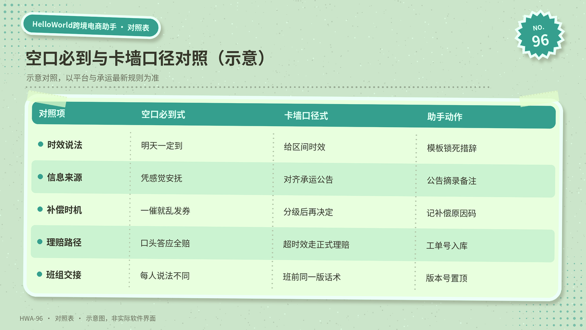 HelloWorld跨境电商助手盲目再寄与退运理赔对照示意